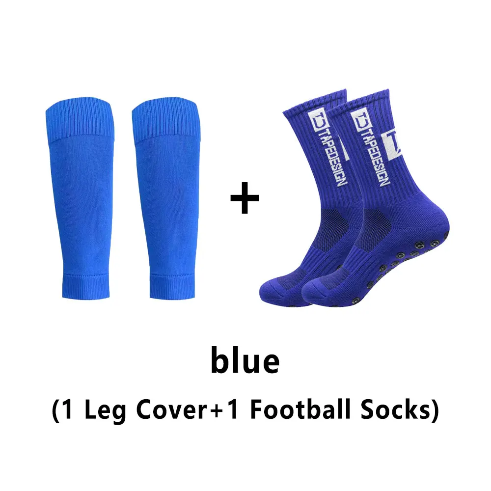 1 Set High Elastic Football Shin Guards Socks Leg Coveradult Youth Outdoor Sports Protective Equipment Non-slip Soccer Socks