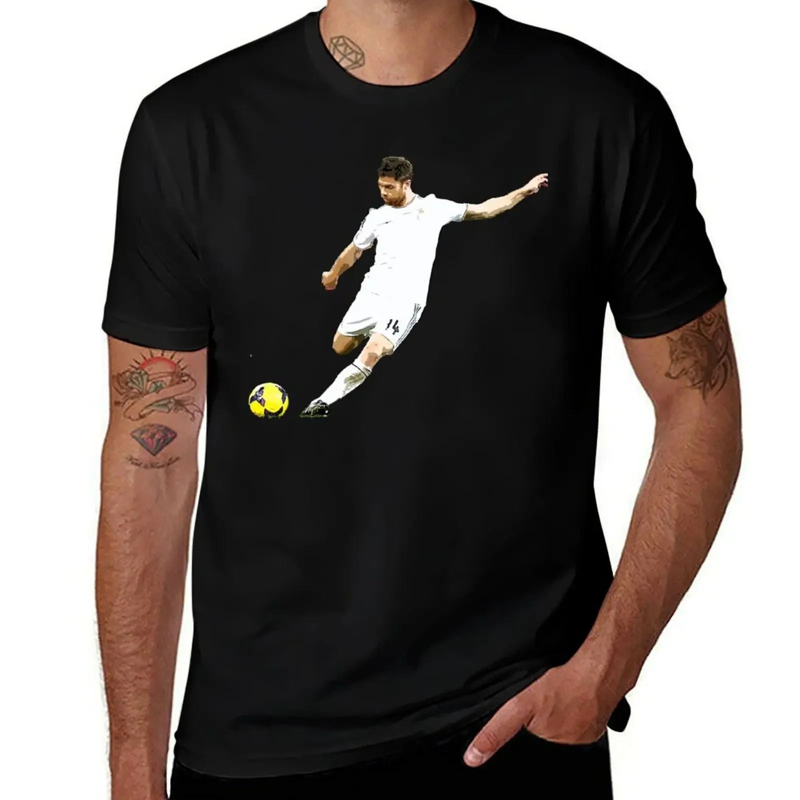 

Xabi Alonso T-Shirt korean fashion blacks cotton man t-shirts shirts men