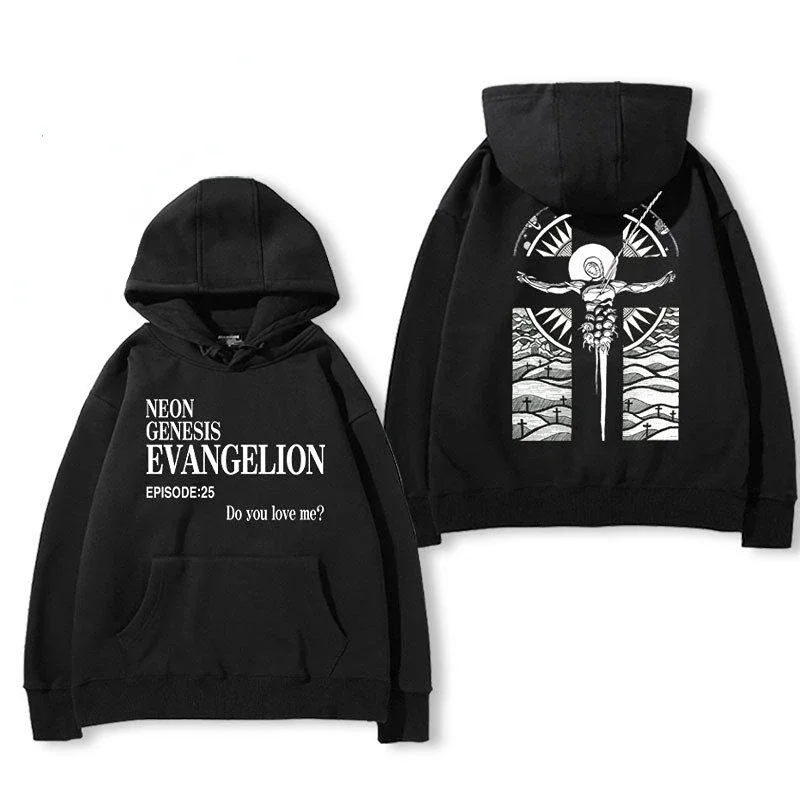 EVANGELION Eva Hoodies Harajuku Men Long Sleeve Loose Sweatshirt Oversized Streetwear Jacket Coat Y2k Warm Pullover Clothes Gift