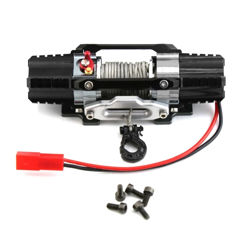 

Dual Motor Metal Simulated Winch for 1/8 1/10 RC Crawler Car Axial SCX10 TRX4 D90 KM2 Upgrade Parts, A