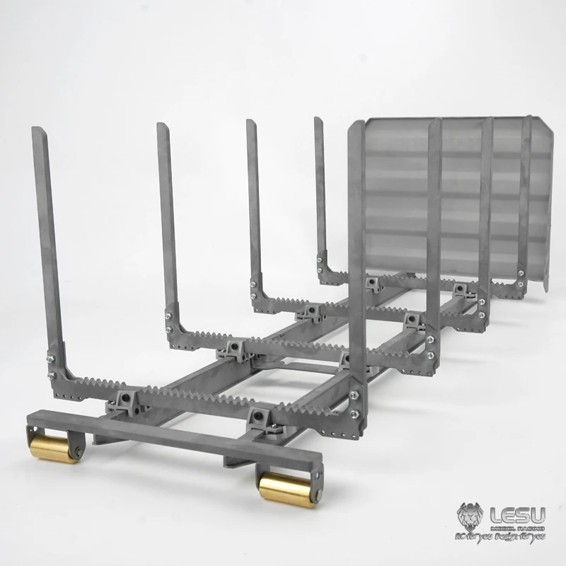 Metal Trailer Luggage Carrier Flat Bed Ramp Parts For Lesu 1/14 Man 8*8 Roll On/Off Rc Tipper Truck Diy Toys Model