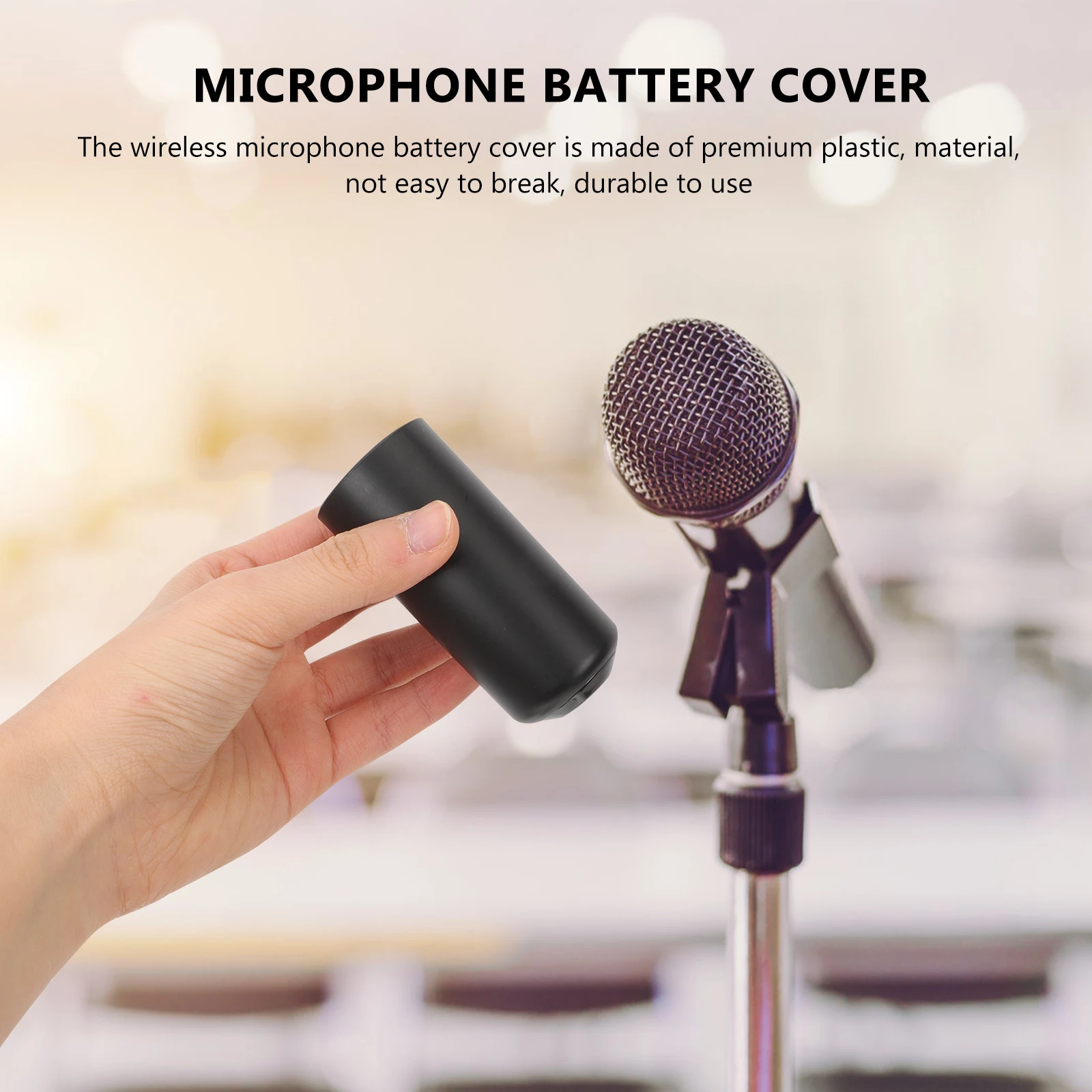 

3pcs Microphone Tail Covers Durable Plastic Caps for Wireless Mic Easy Install Remove Colorful Parts Suitable Home KTV Stage