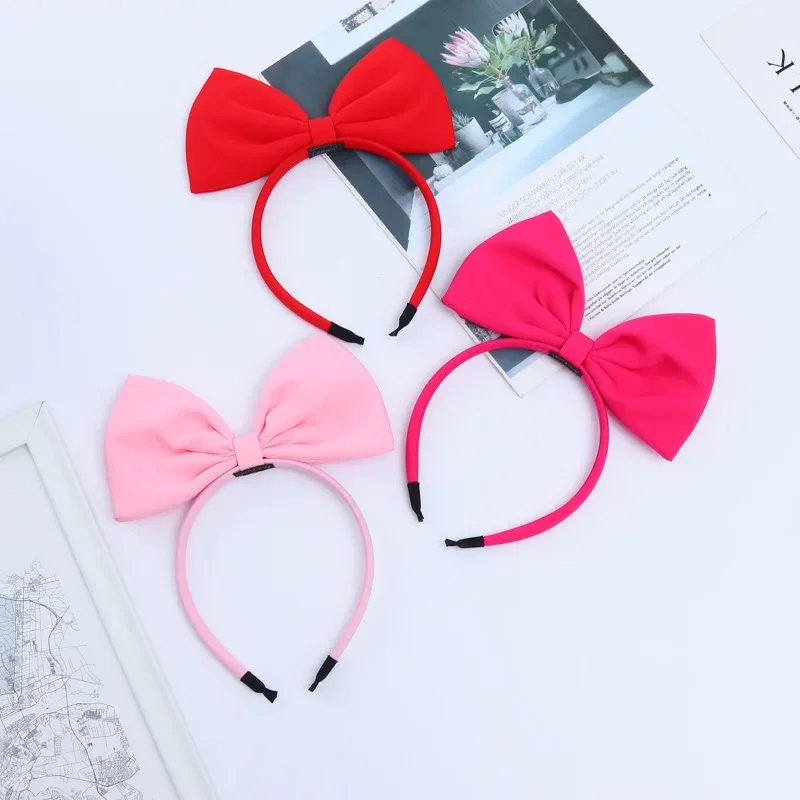 Big Bow Hairband Red Pink Black Headband For Women Girls Fashion Cute Bow Hair Hoop  Decoration Headwear Hair Accessories