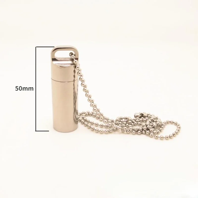 Titanium legering waterdichte ketting, puur titanium, verzegelde capsule, medicijndoos, huisdier, hond, kat, haar Ur, hanger ketting