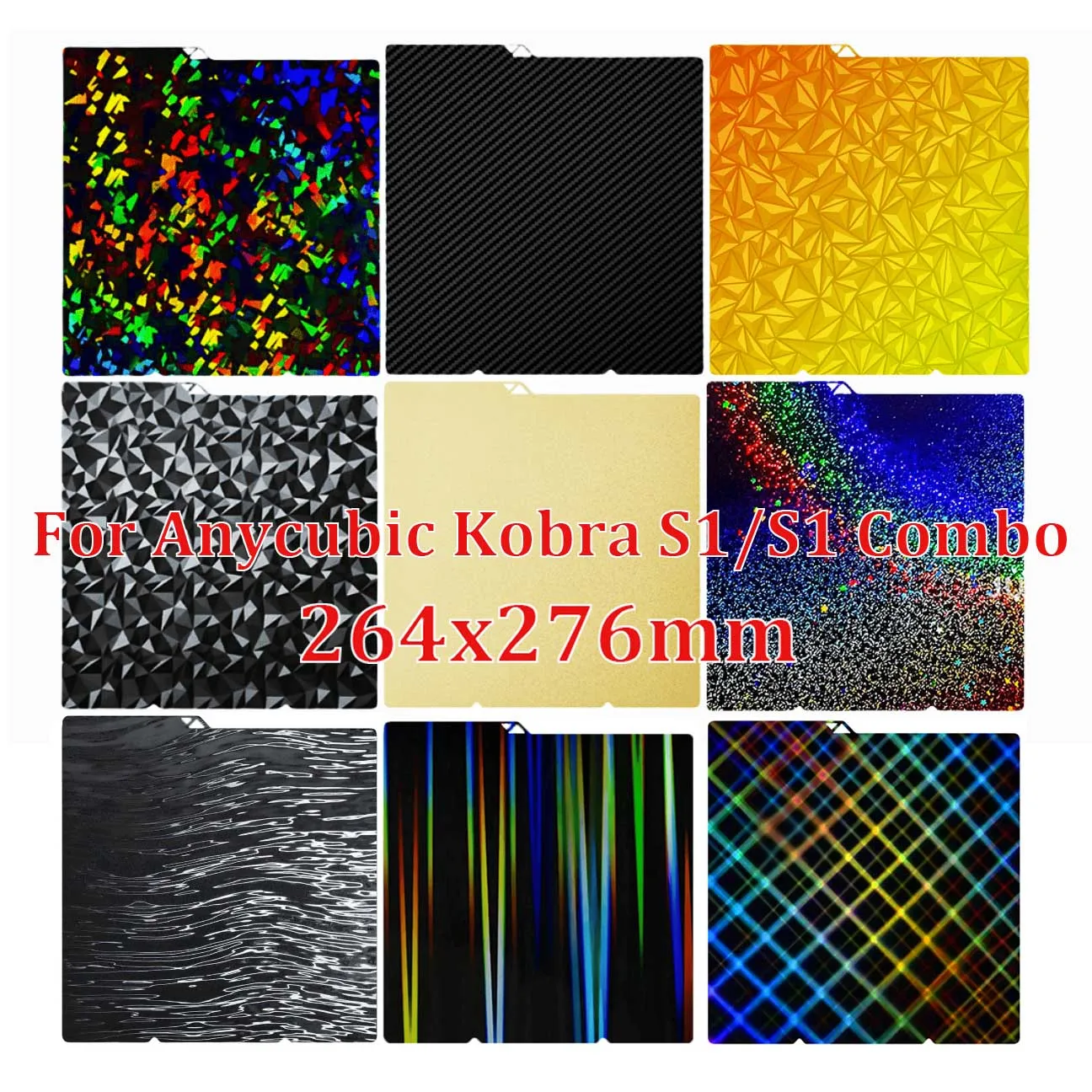 Для Anycubic Kobra S1 Plate Pei Sheet 264x276 Текстурированная Kobra S1 Combo Build Plate Двусторонняя Kobra S1 Hotend Kobra S1C 3d Bed Для Anycubic Kobra S1 Plate Pei Sheet 264x276 Текстурированная Kobra S1 Combo Build Plate Двусторонняя Kobra S1 Hotend Kobra S1C 3d Bed