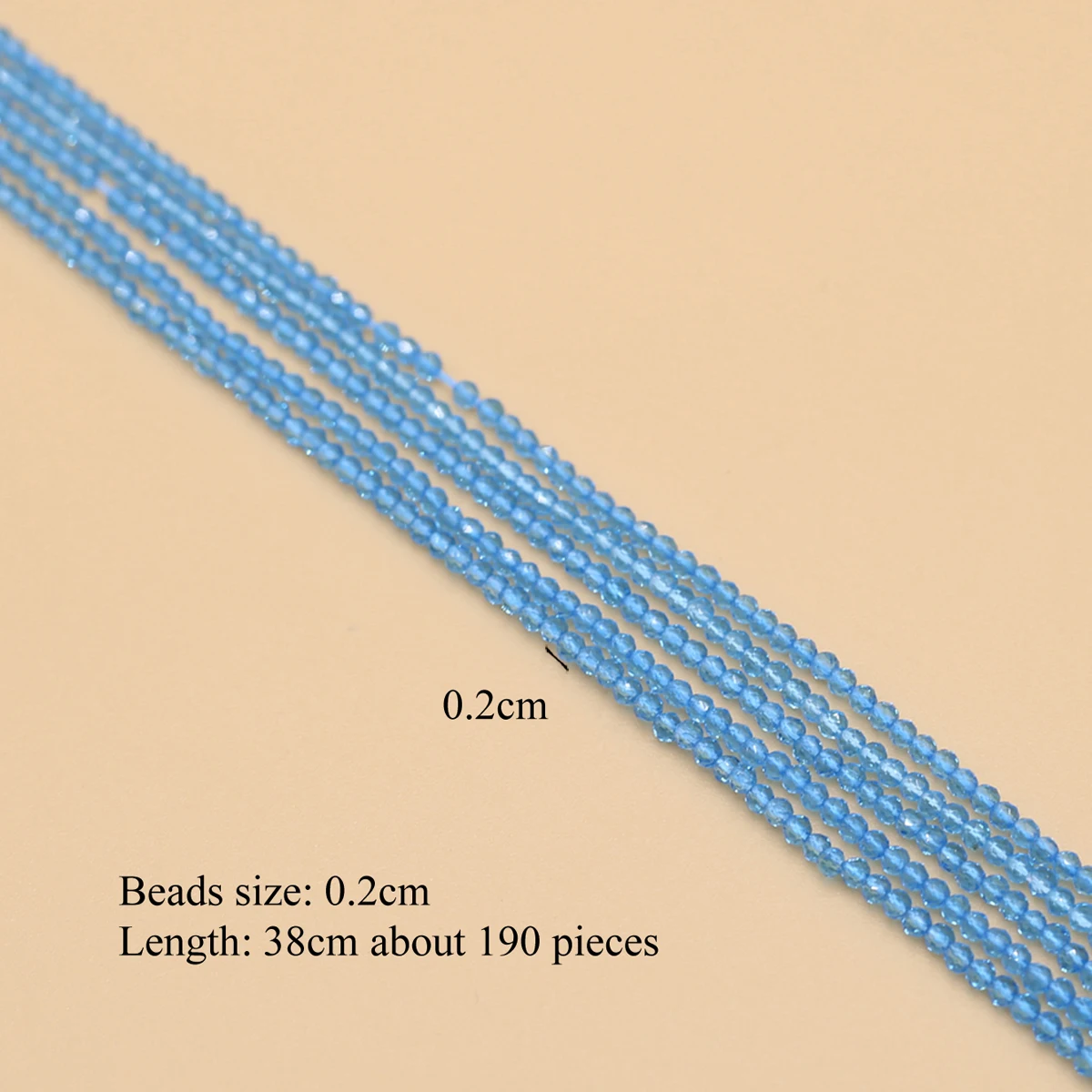 Hot 190 Pieces Spinel Beads Crystal Sky Blue Beads Loose DIY Jewelry Making Bracelet Necklace Accessories Length 38cm