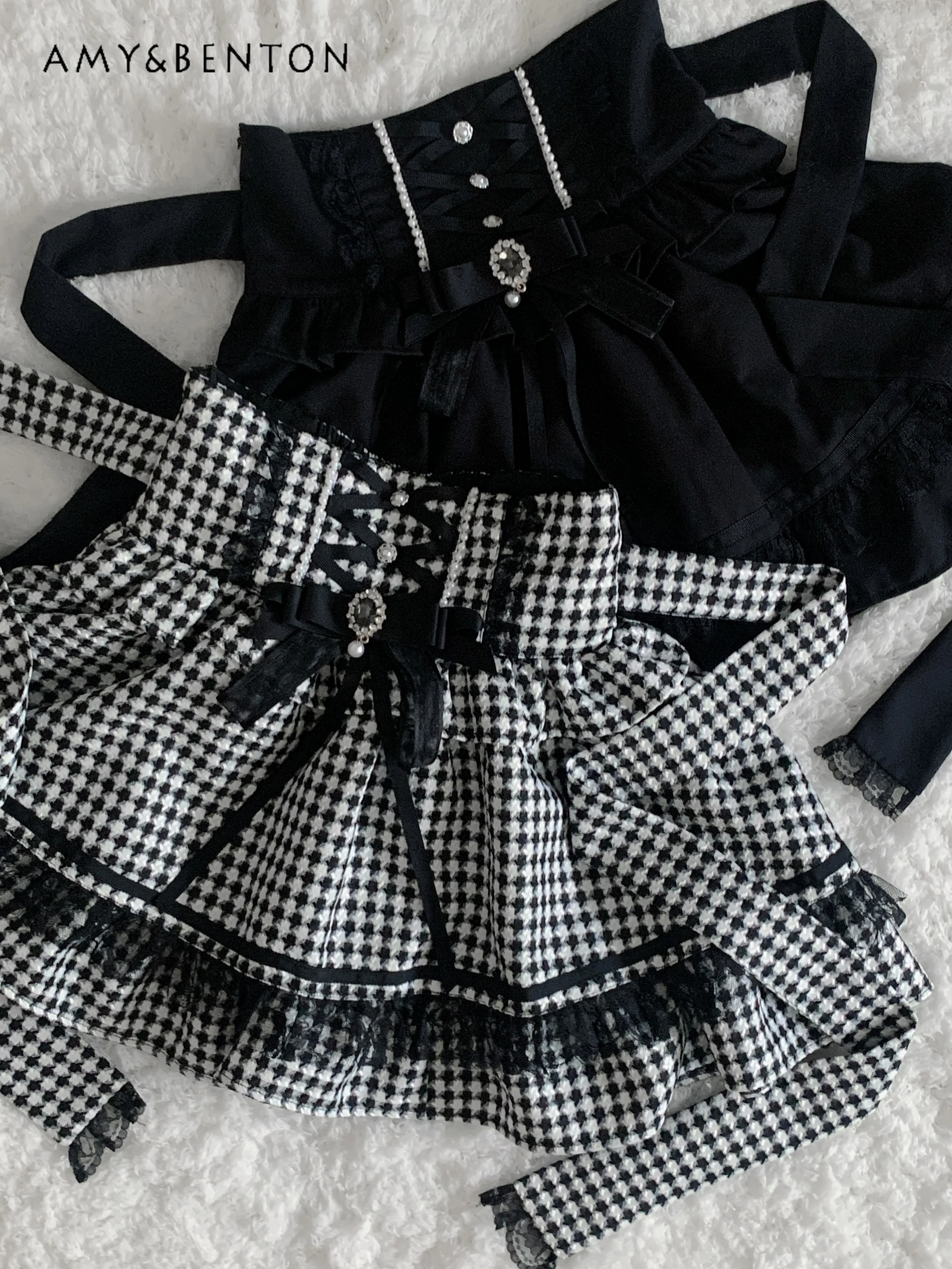 

Japanese Mine Series Mass-produced Lolita Skirt Women Sweet Cool Subculture Y2k Skirt Women Cute Bow High Waist Slim Mini Skirt