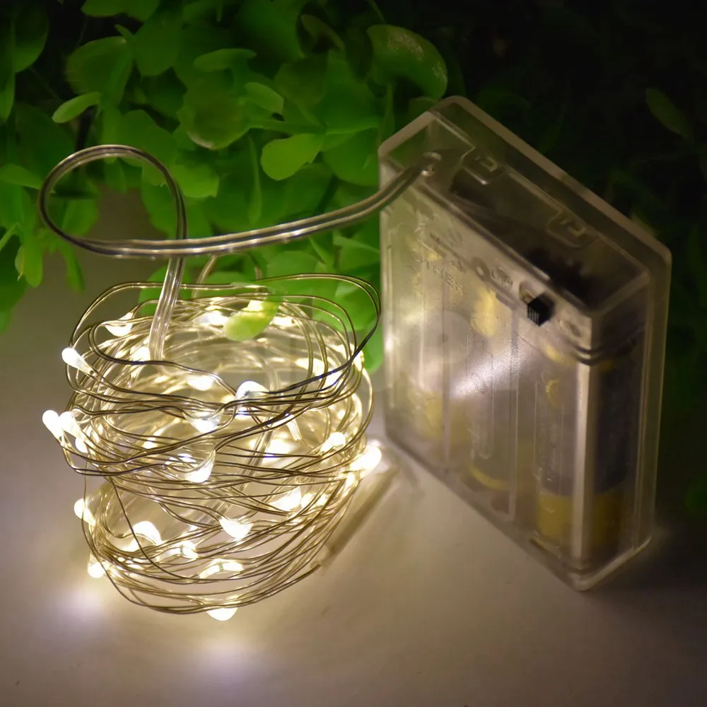 

LED String Lights Christmas Tree Fairy Lights 3/5/10M Battery Garland Outdoor Waterproof Cooper Lamp Wedding Holiday Party Decor