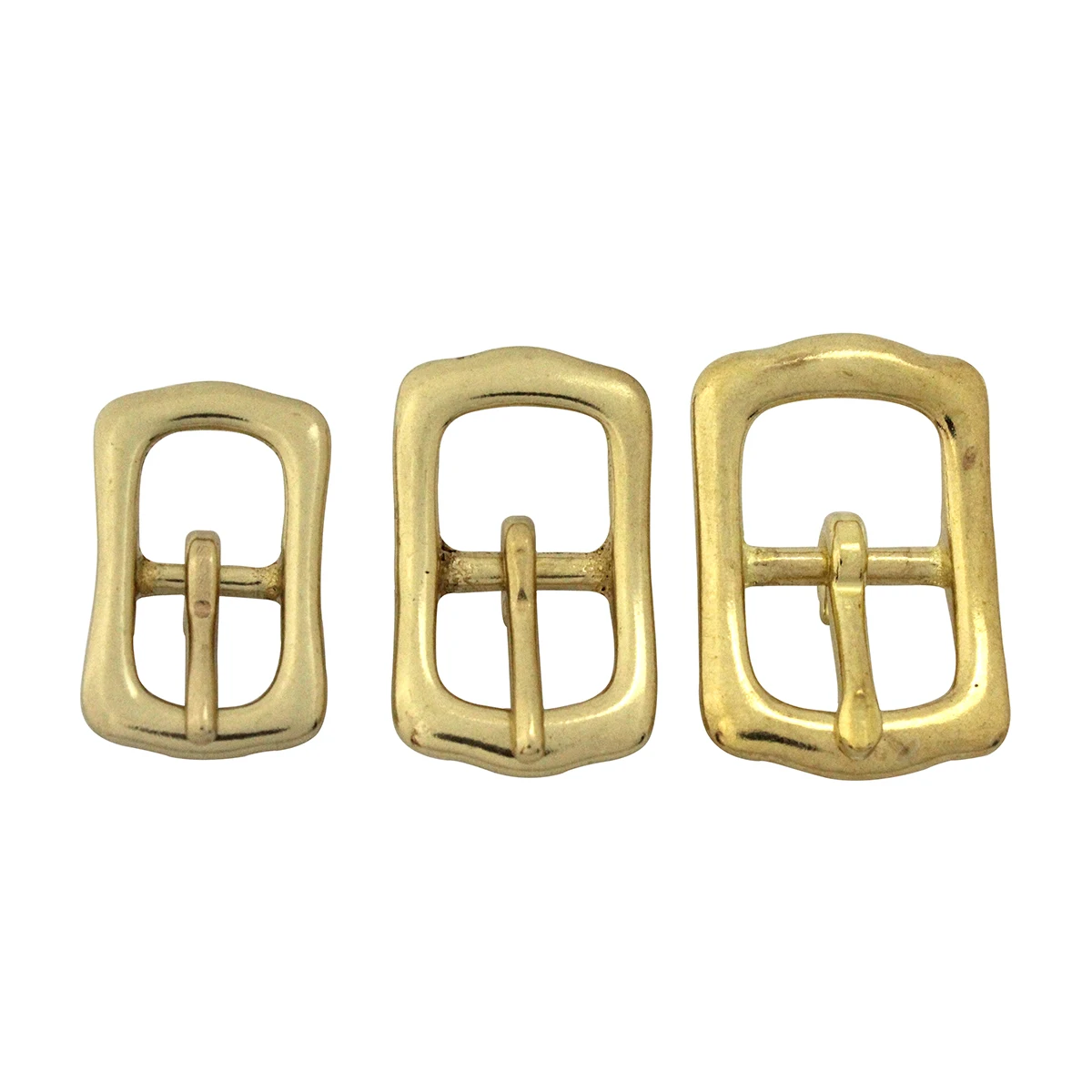 Solid Brass Belt Buckle Tri Glide Middle Center Bar Buckle for Leather Craft Bag Strap Garment Belt Bridle Halter Harness