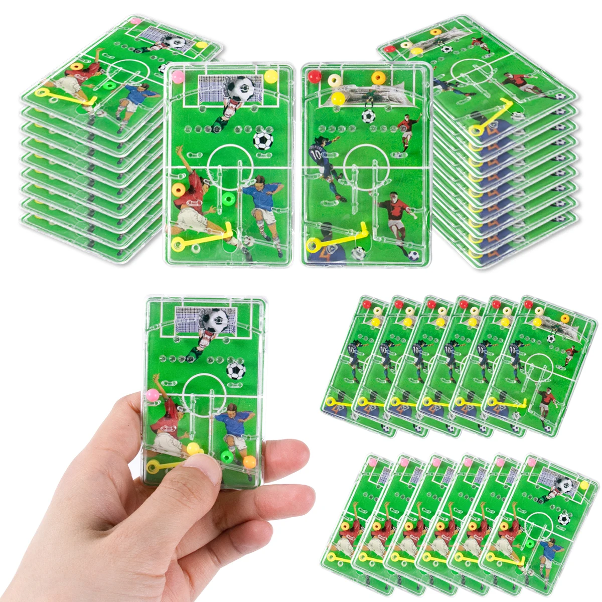 10/20pcs Football Party Favors Soccer Maze Game Boys Soccer Theme Pinball Game Toy Birthday Party Decoration Kids Christmas Gift