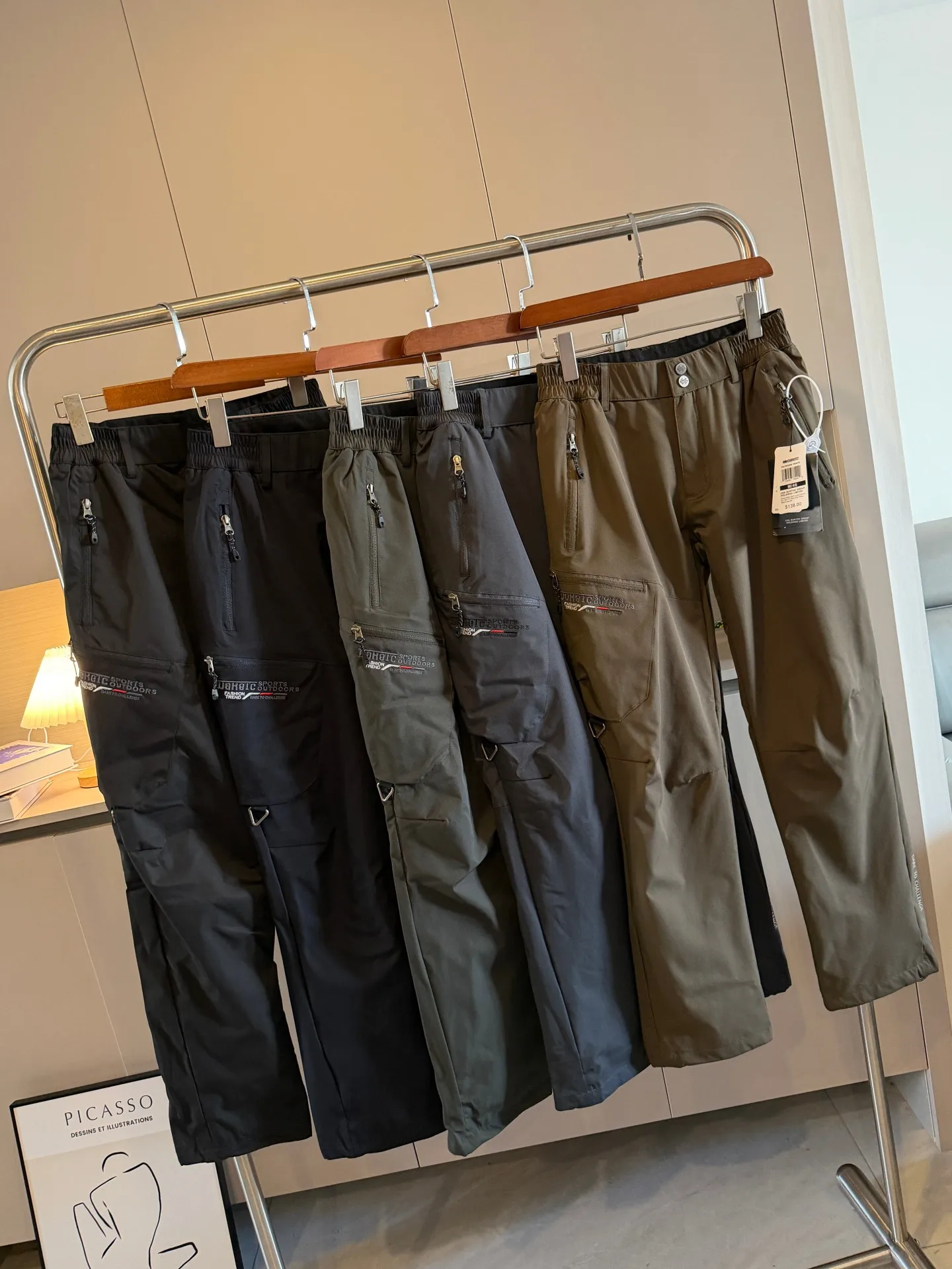 

Утепленные флисовые мужские зимние брюки прямого кроя для активного отдыха, ветрозащитные, износостойкие, повседневные рабочие штаны