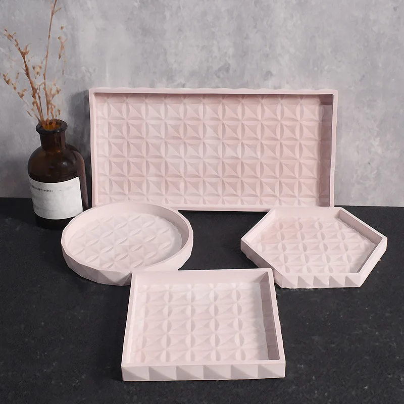 

Поднос для хранения, силиконовая форма, сделай сам, круглая квадратная прямоугольная подставка, форма для бетонного подноса, форма для цементной штукатурки, смолы, форма для украшения дома