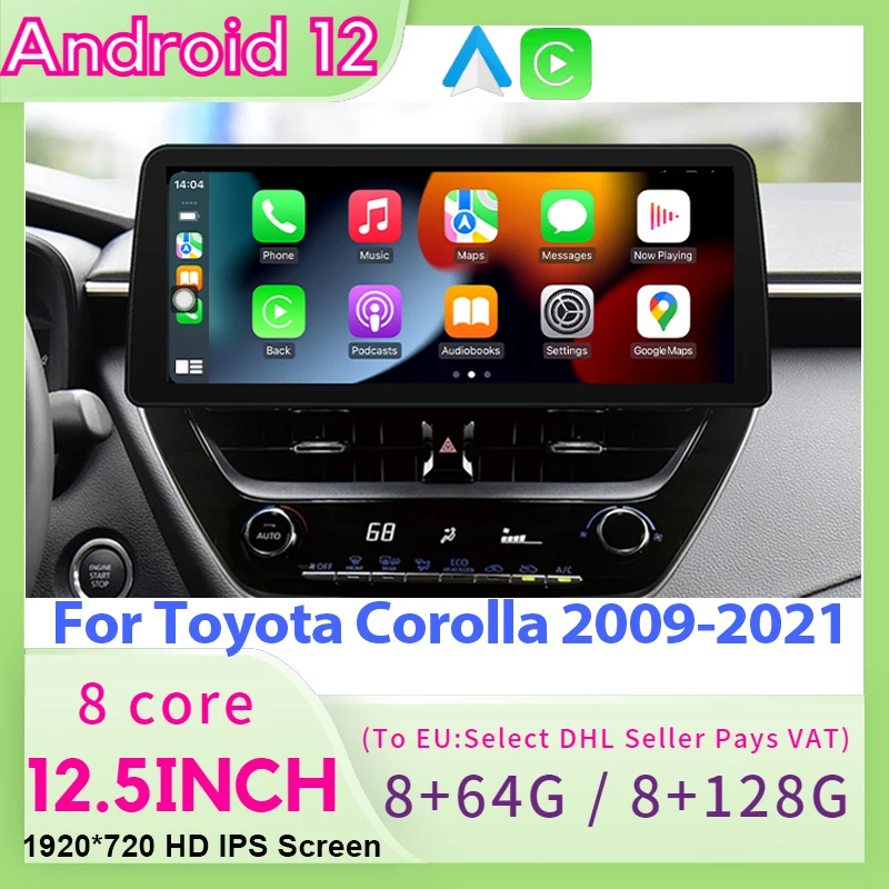 

Android 12 8 Core Car Radio Multimedia Player Autoradio GPS Navigation For Toyota Corolla Railing Lingshang Asia Lion 2019-2021