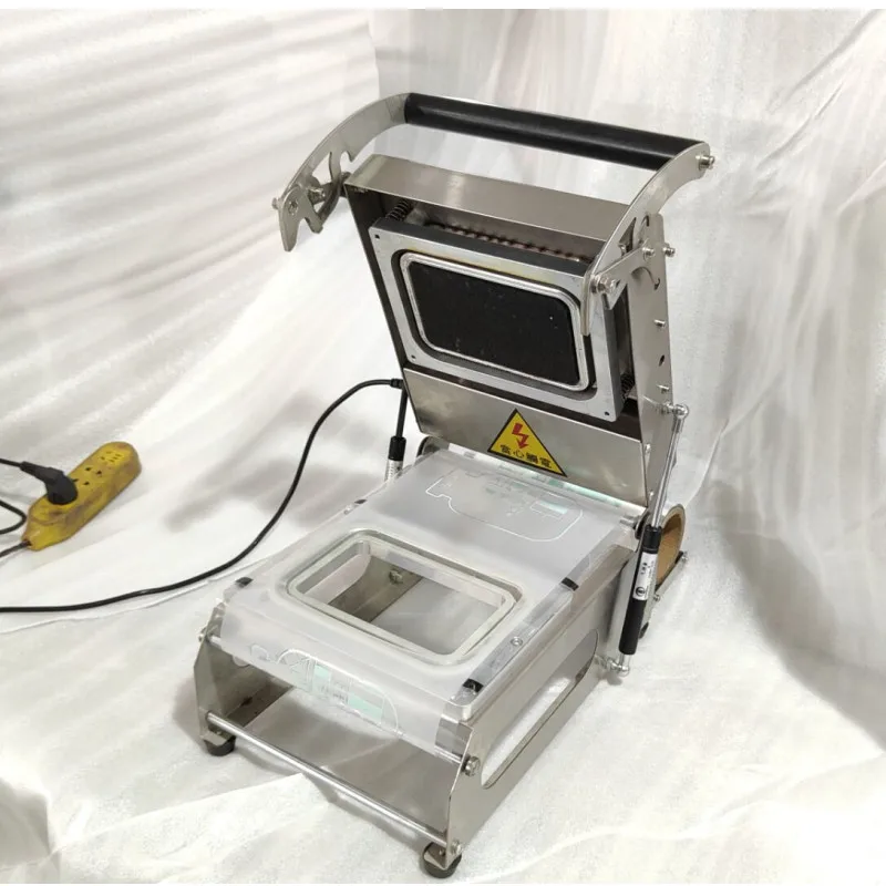 

Tabletop Manual Tray Sealer, Food Tray Sealing Machine For Package Food Fruit Meat Containers