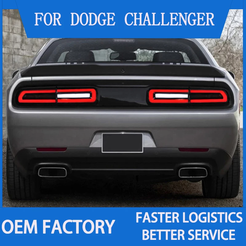 

LED Tail Light Assembly for Dodge Challenger 2008-2014 Tail Lights Plug and Play Dynamic turn signal LED Rear Tail Lamps