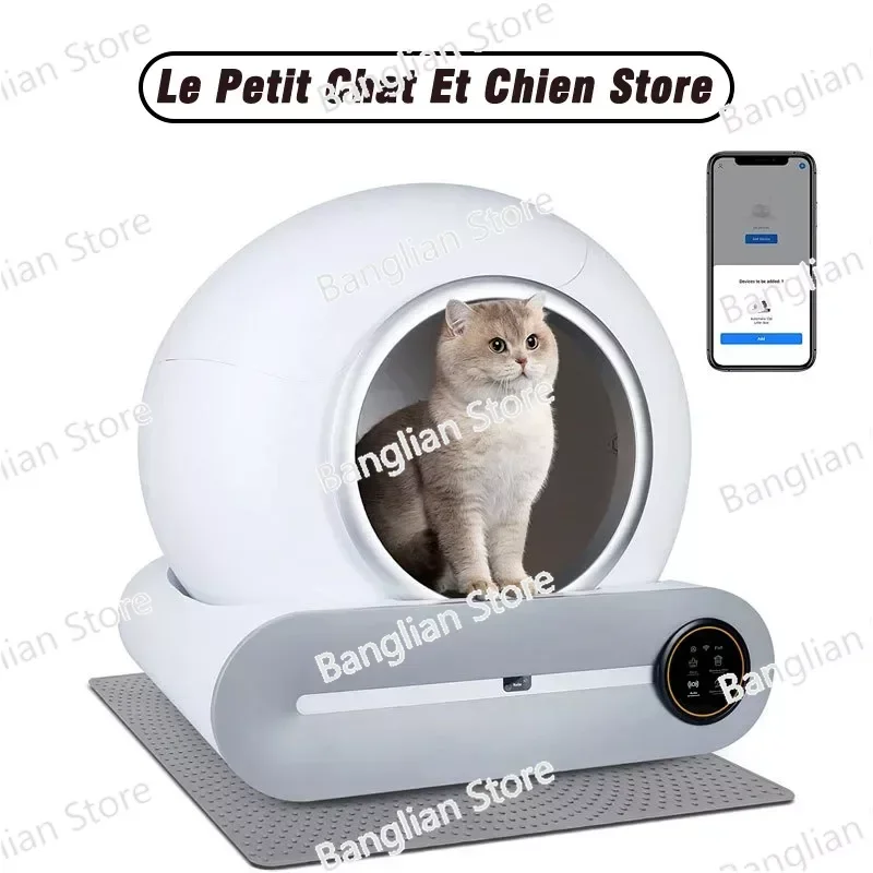 Automatic Smart Cat Litter Box Self Cleaning App Control  Pet Toilet Litter Tray Ionic Deodorizer Pet