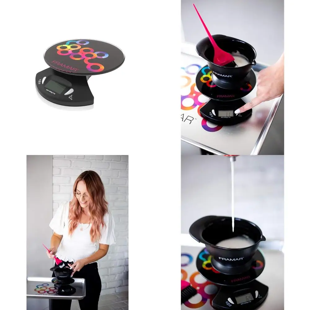 

Digital Hair Color Scale: Accurate, Easy Clean, Elegant Black for Salons, Kitchen, Stylists