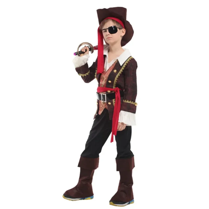 captain jack sparrow pirate costume cosplay  halloween costume for kids fancy dress carnival costumes for children boys