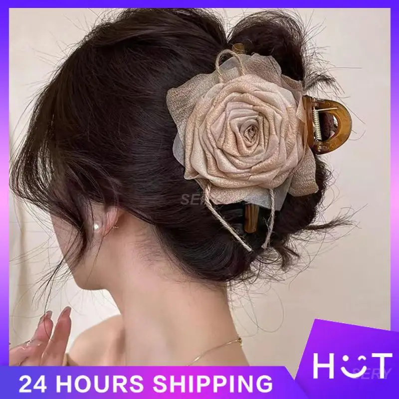 Rose Bud Durable Gorgeous Fashionable Women's Hair Claw Hair Claw Rose Bud Trending Women's Fashion Easy-to-use Elegant