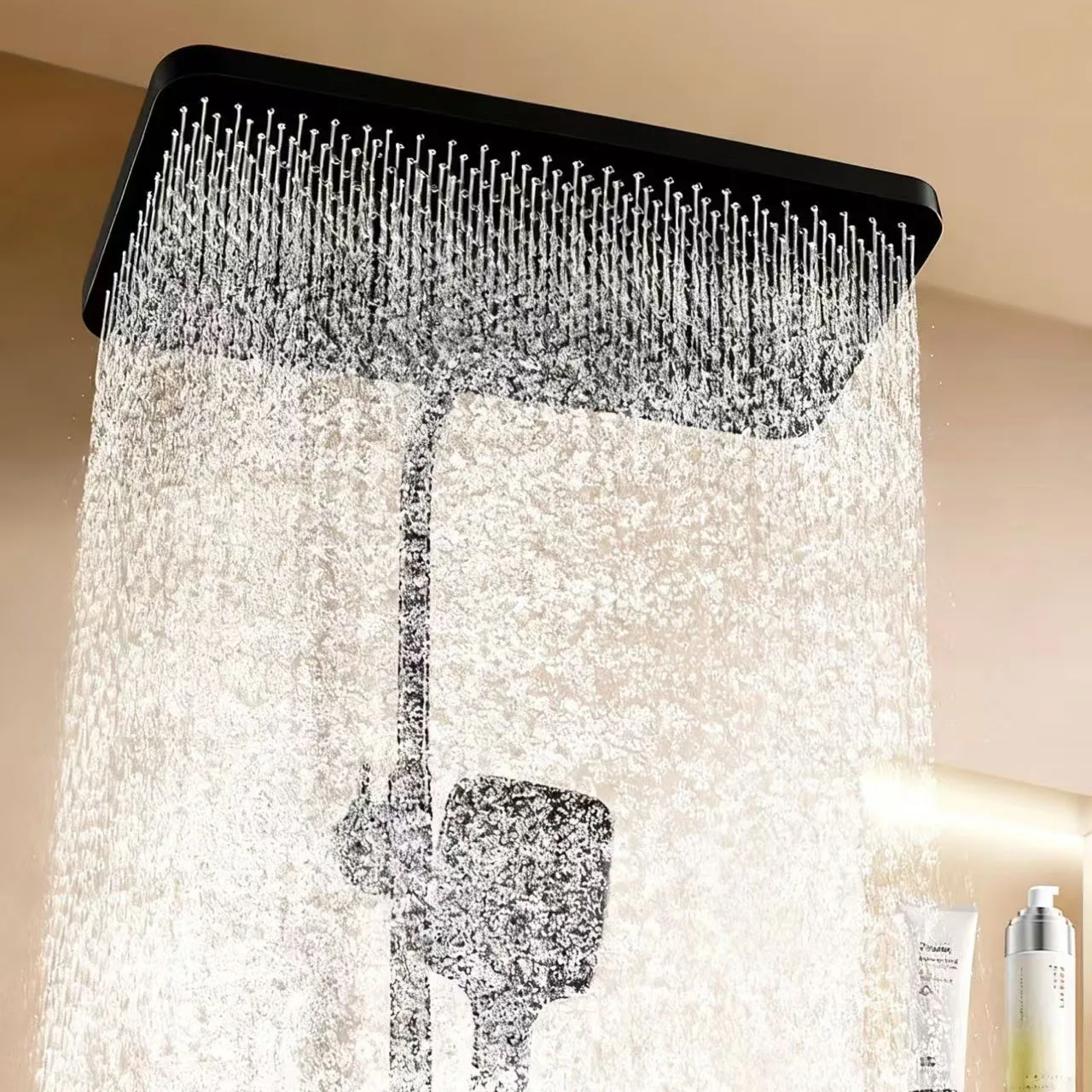 

New 12 Inches ABS High Pressure Rainfall Ceiling Mounted Shower Head Bathroom 360° Adjustable Angle Bathroom Accessories