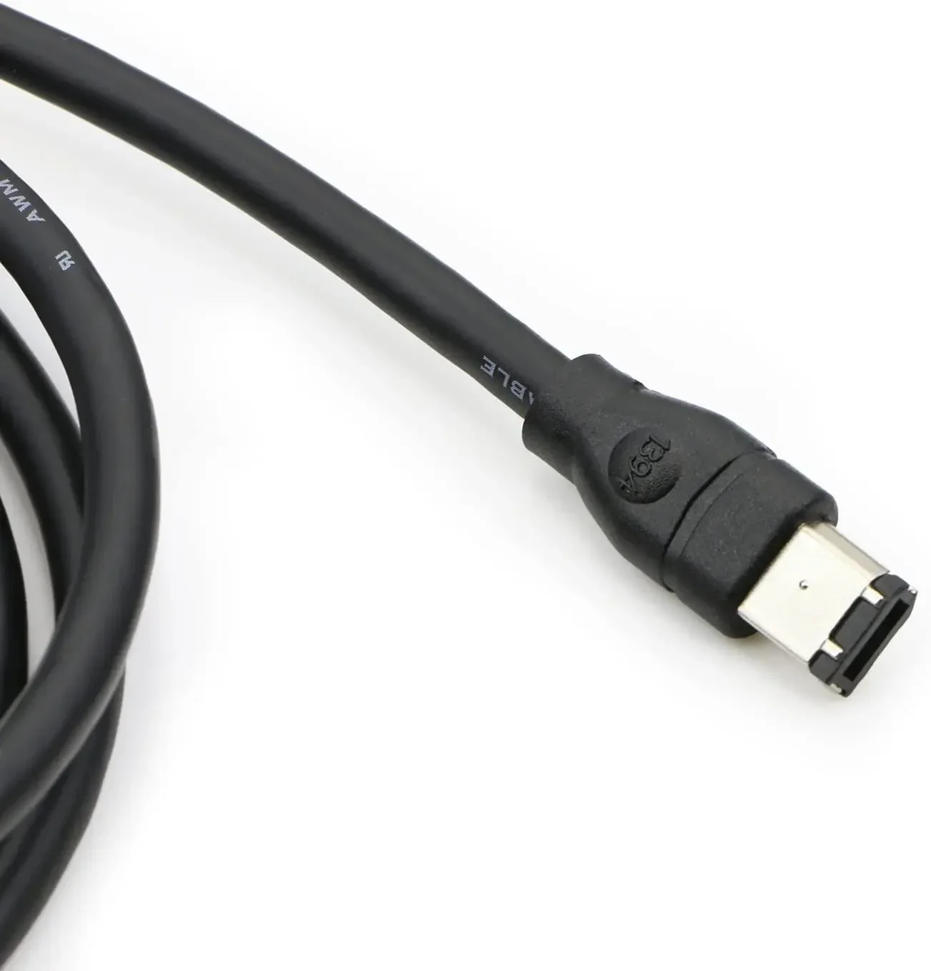 Black IEEE 1394 Firewire 400 to Firewire 400 Cable Suitable for camcorders, digital cameras, printers, scanners