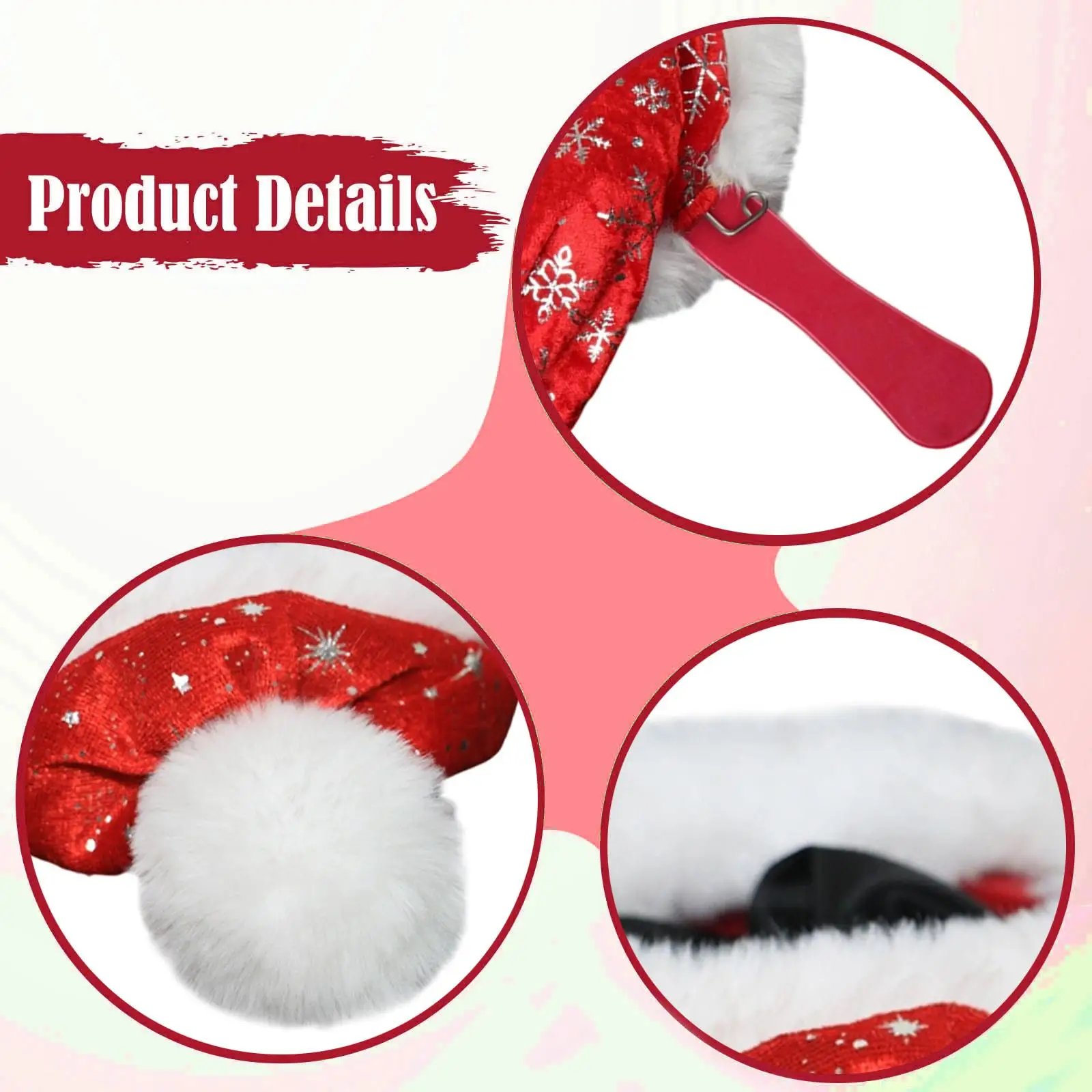 Christmas Hat Novelty Funny Repeat Classic Stage,Party Illusions Gimmick,Santa Hat,Change Bag for New Year Stage Party Kid Women