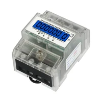 Compteur d'énergie triphasé 4 fils 220/380V, compteur de consommation d'énergie kWh, installation domestique, compteur d'énergie électrique numérique, rail DIN 3
