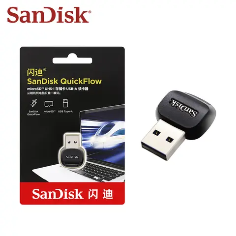SanDisk Mini USB 3.2 microSD UHS-I minneskortläsare Max 250 Mb/s läsning 150 Mb/s skrivning Höghastighets Micro SD-kortläsare 10 best sales Sandisk-kortläsare - №1