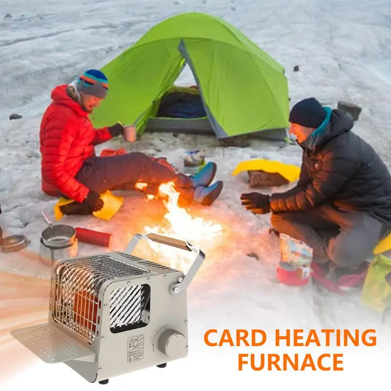 Portable Mini Gas Heater Camping Stove Heating Cooker Outdoor Heater For Cooking Backpacking Ice Fishing Camping Hiking