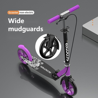 City Two-wheeled Scooter For Adults And Children Folding Dual-brake Scooter Dual-brake Balance Training Vehicle With Mudguards