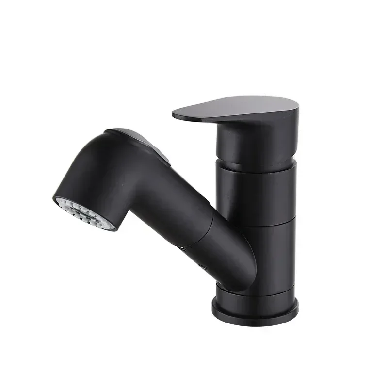 

All-copper pull-out basin Hot and cold faucet Household basin