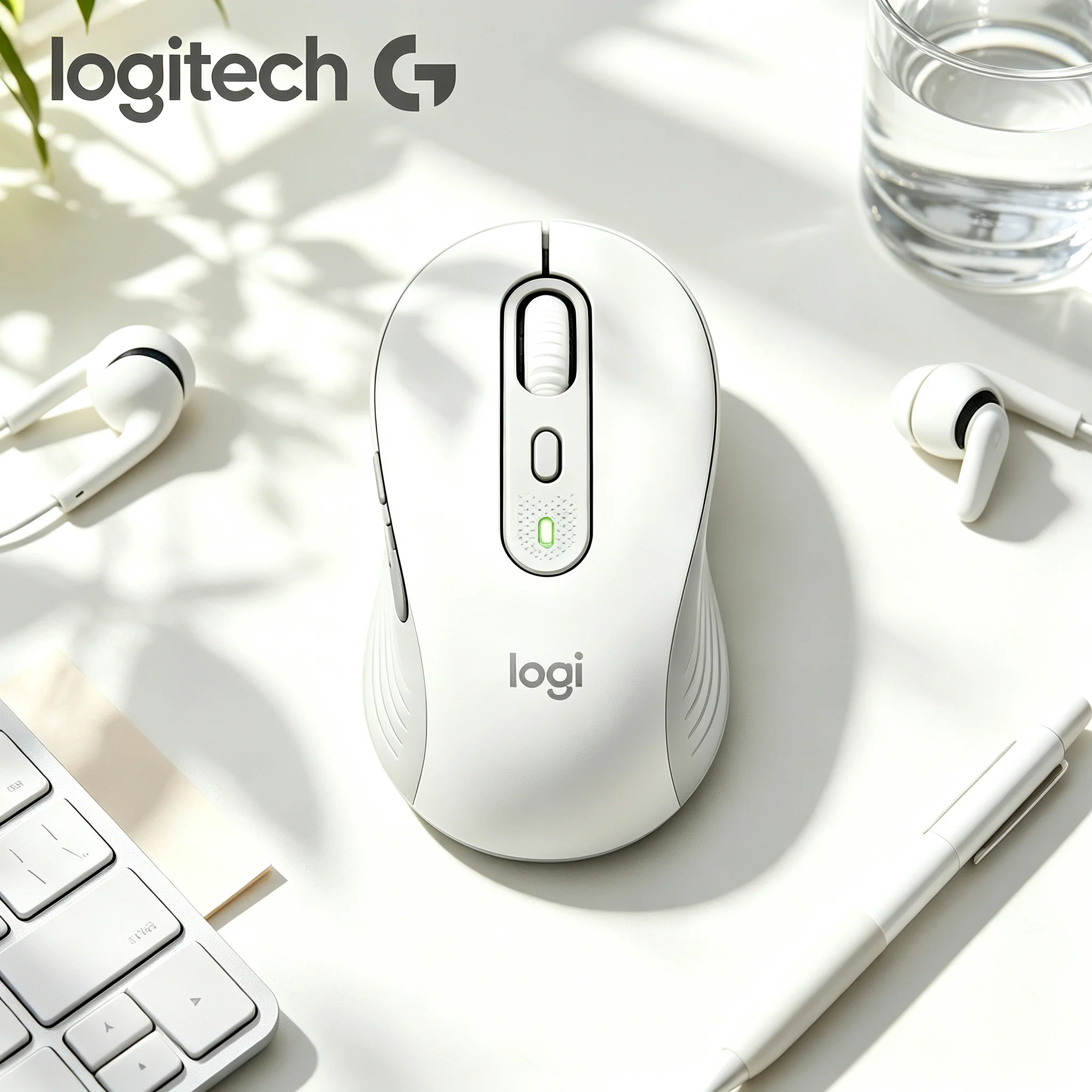 Mouse Logitech M750 Dual-Connect: Saída de Sinal Estável e Confiável, Silencioso, Ideal para Jogos Leves e Escritório.