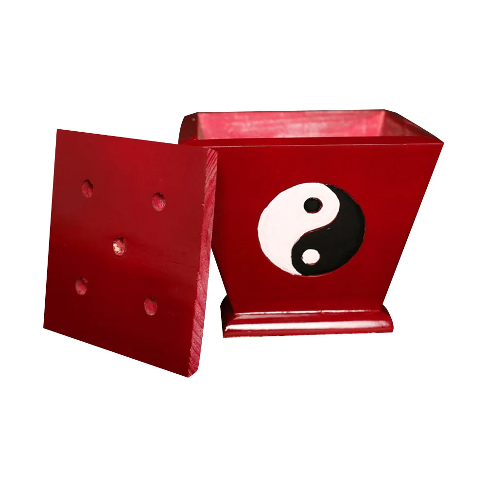 

1pc Wooden Flag Stand Sturdy Wind Resistant Easy Install Office Decorative Desktop Holder Household Use Round Hole Base
