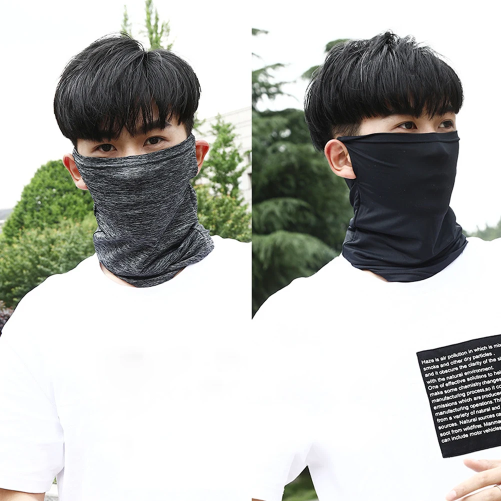 

Black Neck Gaiter Multifunctional Riding Face Mask Outdoor Dustproof Windproof Neck Wrap Breathable Uv Protection Headwear