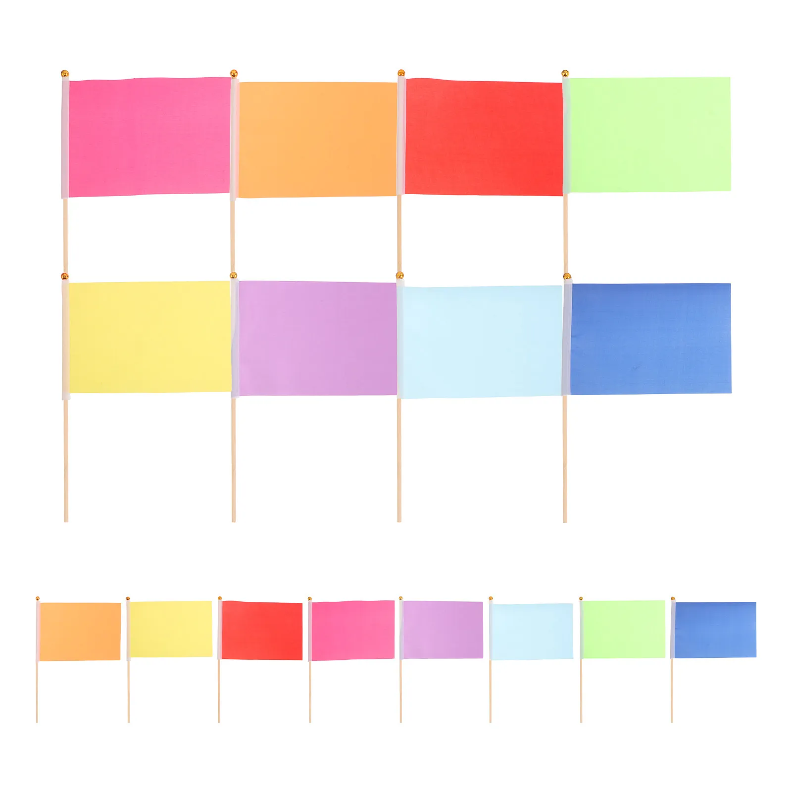 16Pcs Small Colorful Yard Flags High Visibility Garden Marker Flags for Lawn Survey Landscape Boundary Marking