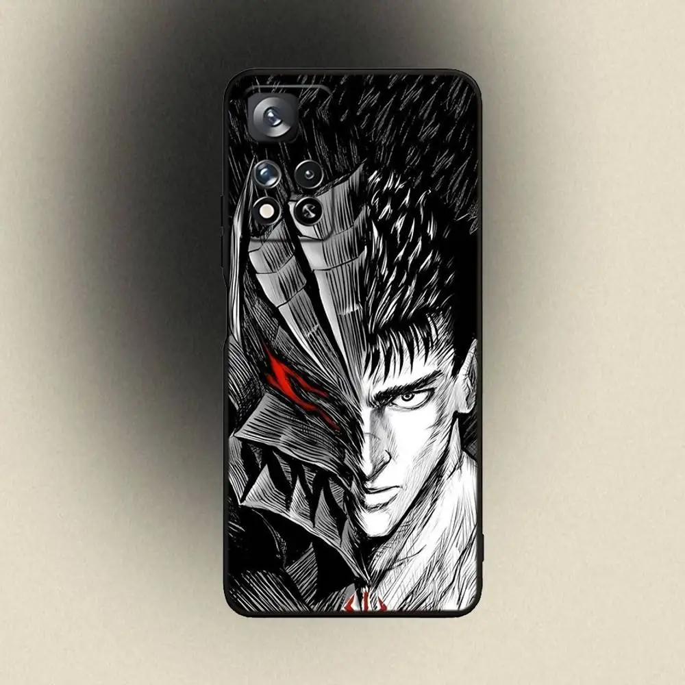 حافظة هاتف أنيمي B-Berserk Guts لهاتف سامسونج جالاكسي A 91,80,73,72,53,52,51,22,5G,Plus,J,Note غطاء أسود ناعم