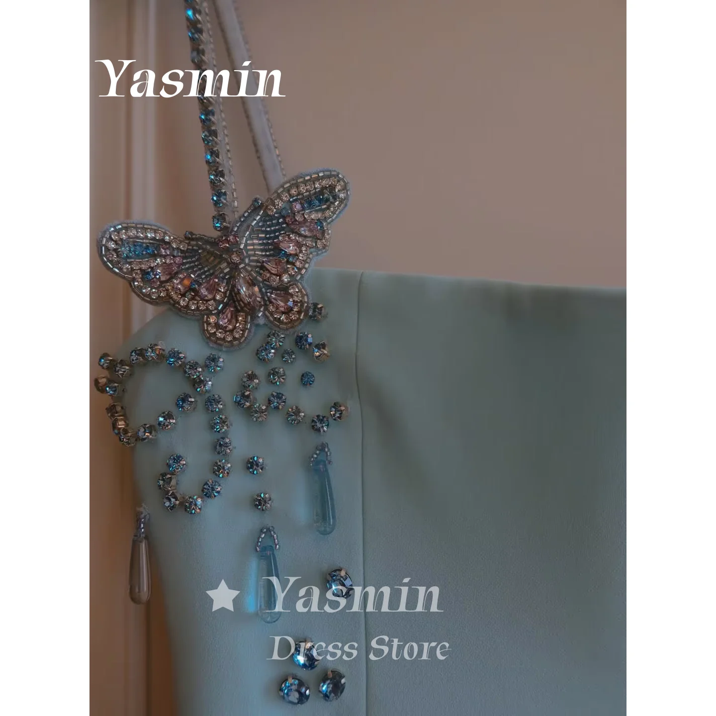 Luxury Mint Green Modest Eveni - Floral Tape Green ulasan dan harga