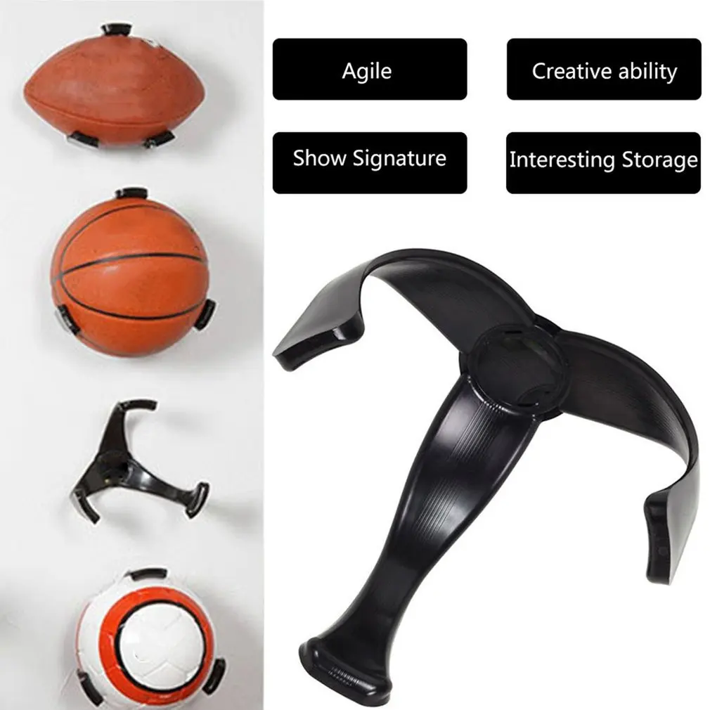 

2020 New Plastic Ball Claw Wall Mount Basketball Holder Football Storage Rack Ball Display Bracket Space Saver For Home Decor