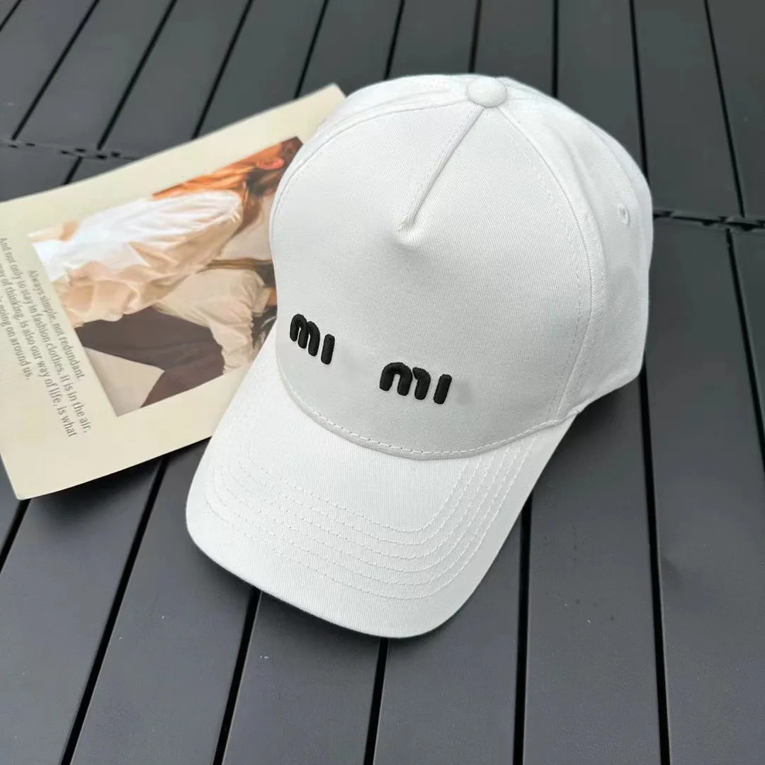 1 piece with adjustable springback hat for men and women, MI MI embroidered flat-brimmed hat, hip hop style, sun-protected casua