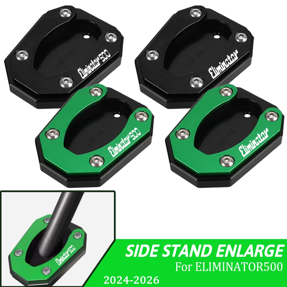 For Kawasaki Ninja 500 Z500 SE Ninja500 Eliminator 500 Z125 250 400 2024 2025 2026 Motorcycle Side Stand Extension Support Pad