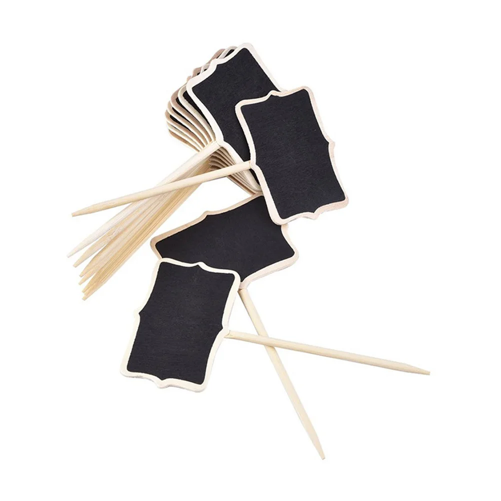 

20 Pcs Message Board Card Insert Chalkboard Price Tags Mini Signs Blackboard Chalkboards Wooden
