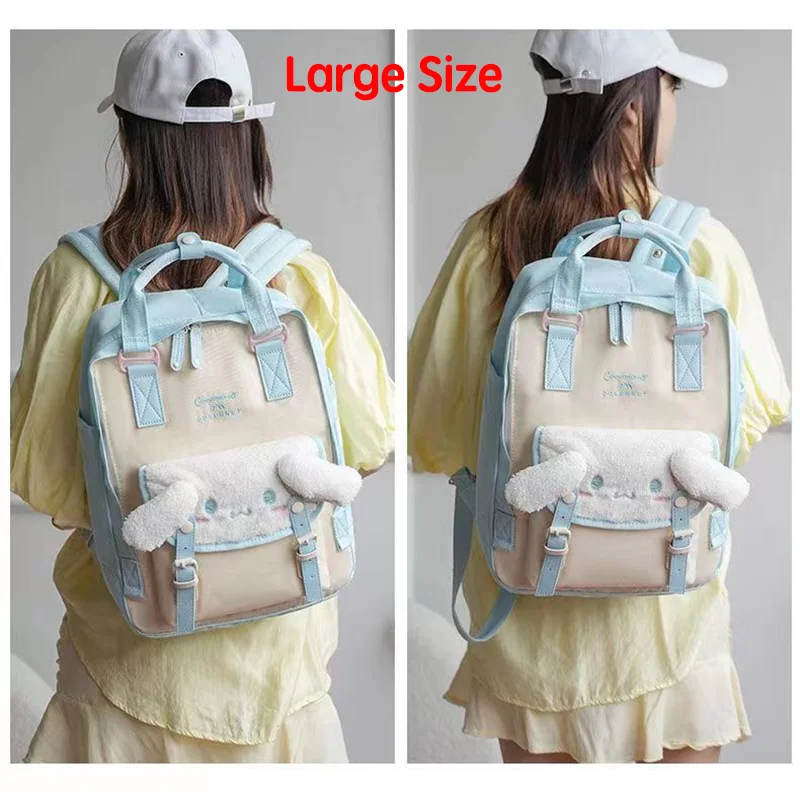 PANGDUBE Cute Mommy Backpack Big Ear Dog Diaper Bag Cinnamon Rolls School Bag Baby Nappy Bags Students Backpack