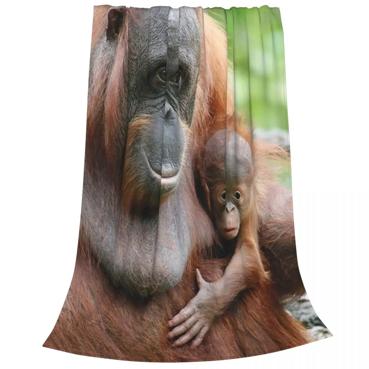 OrangUtan 003 Blankets Flannel Multi-function Sofa Throw Blankets For Home Bedroom Travel Throws Bedspread Quilt