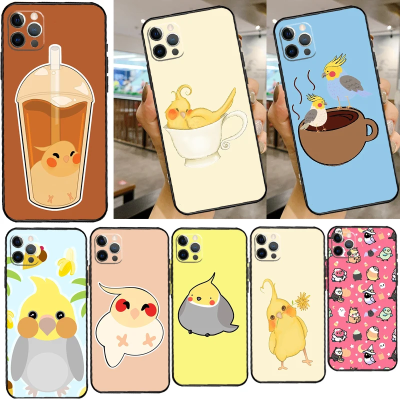 Chubby Cockatiels Parrotlets For iPhone 14 13 Pro Max 12 mini 11 Pro Max 6 7 8 Plus XS XR XS Max SE 2020 Cover