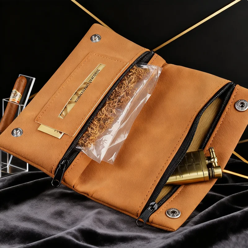 التدخين الأنابيب التبغ الحقيبة المنظمون حقيبة للتخزين حقيبة الأنابيب السجائر التدخين ورقة بولي Leather حافظة جلدية حقيبة المحفظة أدوات الملحقات #1
