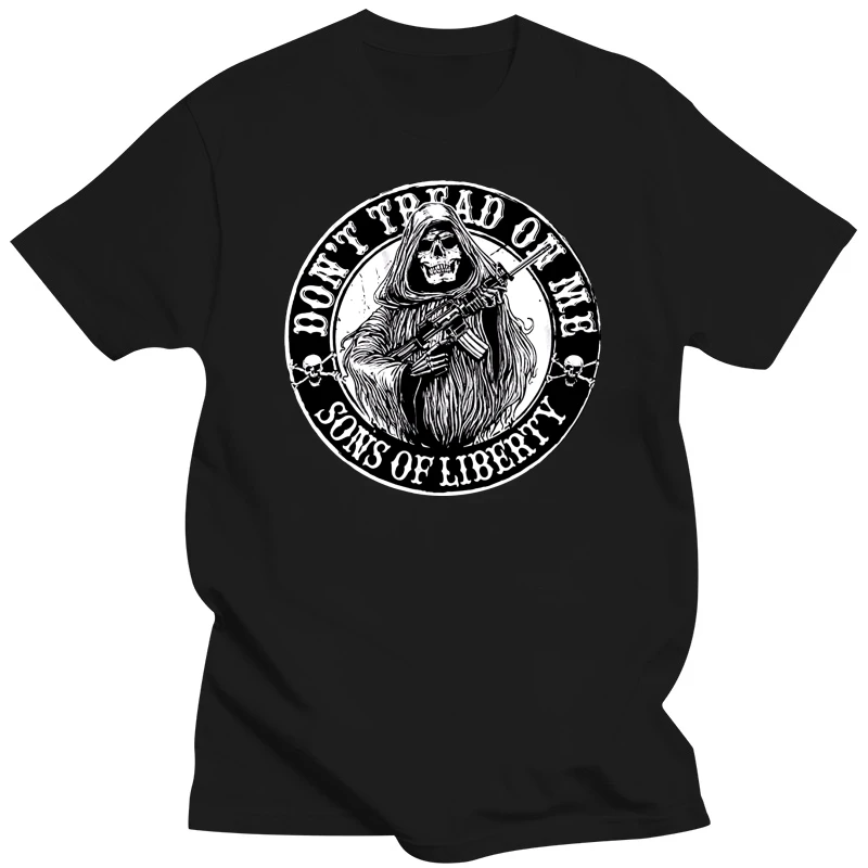 T Shirts Sons Of Libery DonT Tread On Me Reaper Ar 15 Men T-Shirt Men Graphic O-Neck Short-Sleeve T Shirts