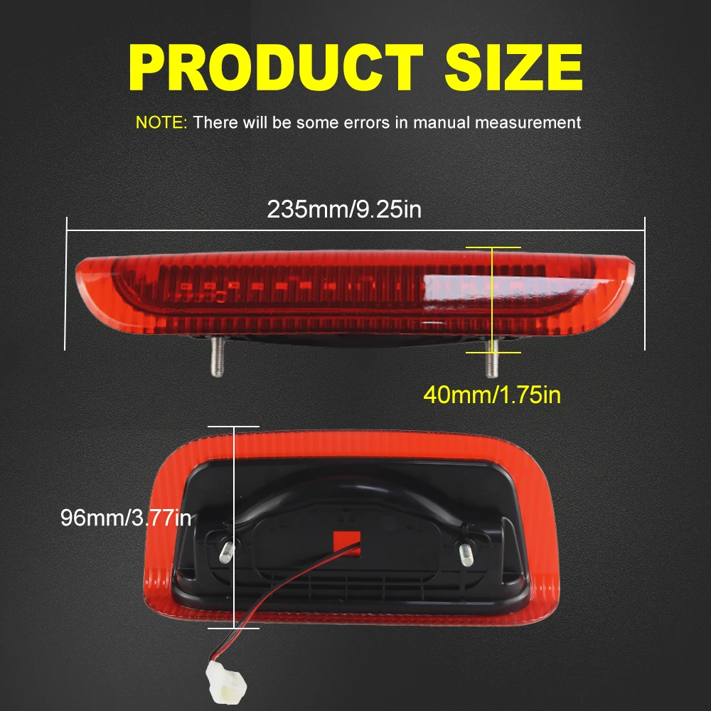 For Nissan Juke F15 2011 2012 2013 2014 2015-2020 Red LED High Mount Third Brake Light 3rd Rear Stop Lamp Tail Warning Lights view 2