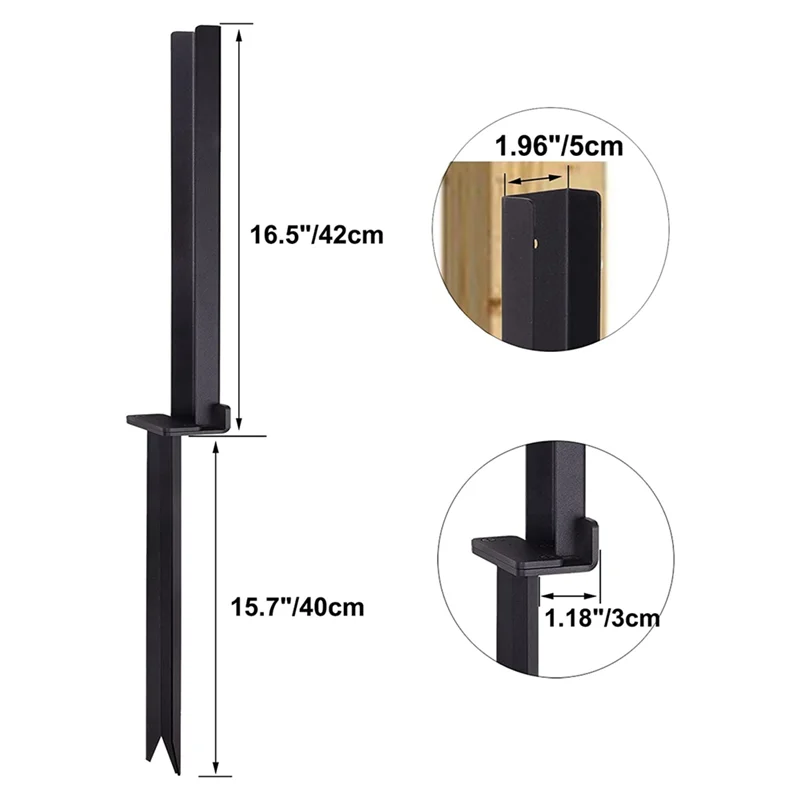 

MLGB-2 шт. комплект анкеров для столба забора, сверхмощные стальные колья для ремонта стойки для забора, якорь для стойки, грунтовой шип для ремонта