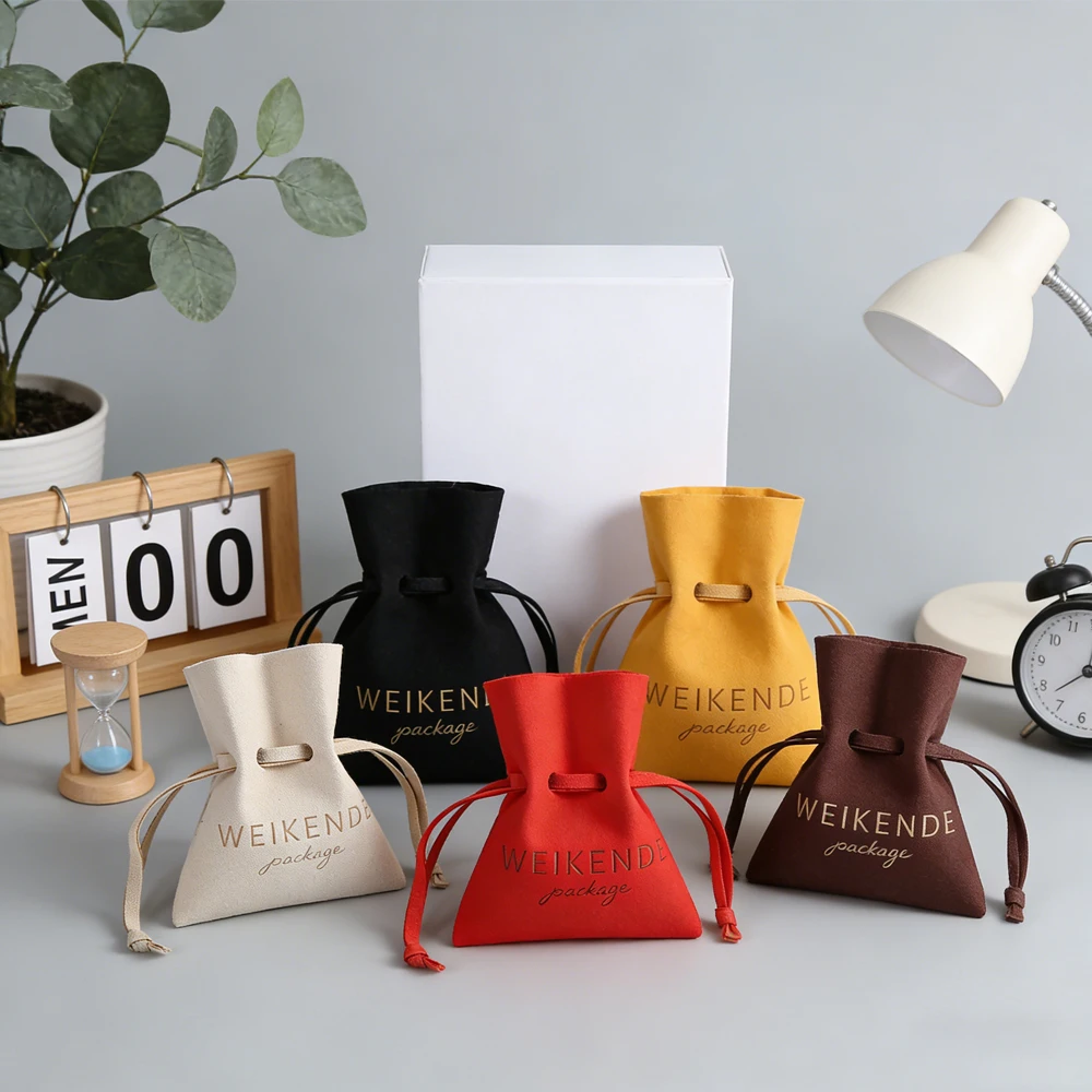 

50 бархатных подарочных упаковочных сумок из микрофибры с персонализированным логотипом, свадебные мешочки для конфет, серьги, браслет, органайзер для хранения