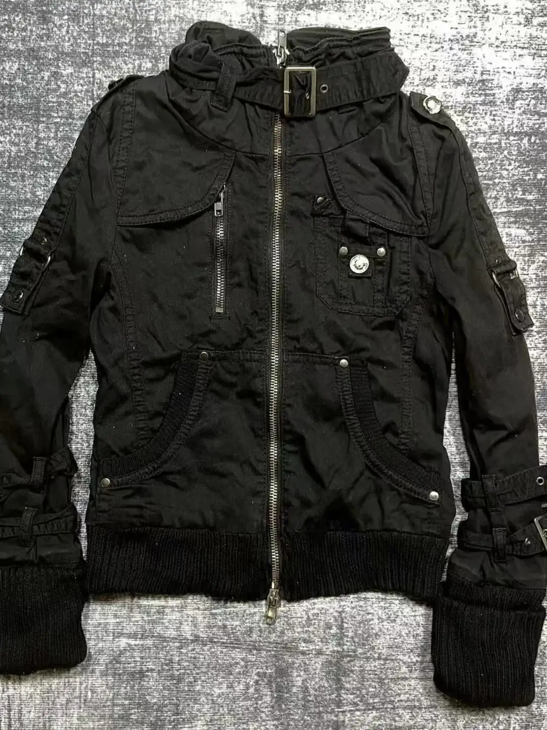 Sottocultura Harajuku Vintage Safari Cappotti da uomo Felpe con cerniera allentata con cappuccio Casual Streetwear Giacca con collo alla coreana Autunno Inverno